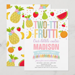 Invitación Dos tti Fiesta de cumpleaños