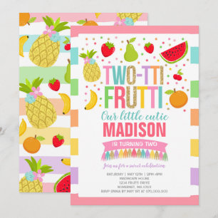 Invitación Dos tti Fiesta de cumpleaños
