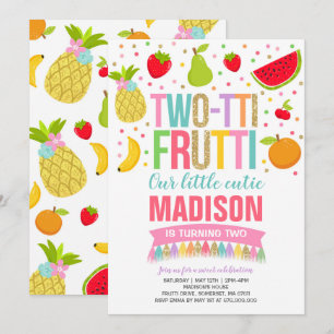 Invitación Dos tti Fiesta de cumpleaños