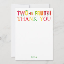Invitación Dos tti Frutti Cutie Fruit 2º cumpleaños Gracias