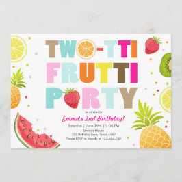 Invitación Dos tti frutti fiesta invitan al cumpleaños de los