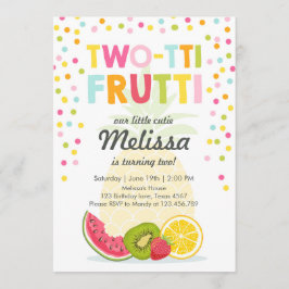 Invitación Dos tti frutti fiesta invitan al cumpleaños de los