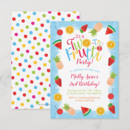 Invitación Dos tti Frutti Frutos de Diversión de Cumpleaños