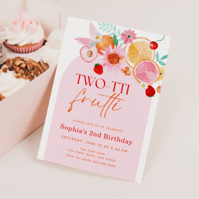 Invitación Dos-tti Frutti Segundo Cumpleaños (Subido por el creador)