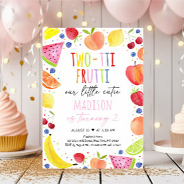 Invitación Dos tti Frutti Segundo Cumpleaños