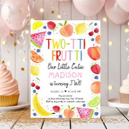 Invitación Dos tti Frutti Segundo Cumpleaños