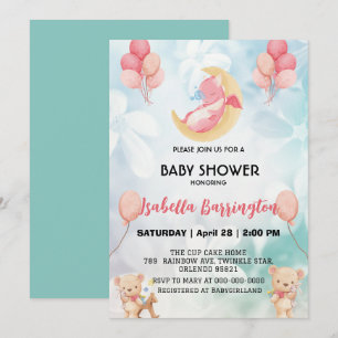 Invitación Dosaurio de dragón bebé lindo Bear Bear Bear Bebé 