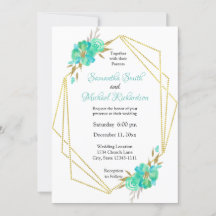 Dosis geométricas florales de acuarela de oro verd