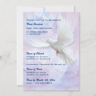 Invitación Dote de confirmación de la comunión religiosa del