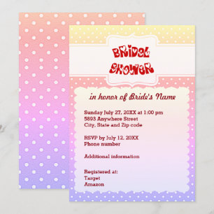 Invitación Dots amarillos rosas azules y blancos Corazón Duch
