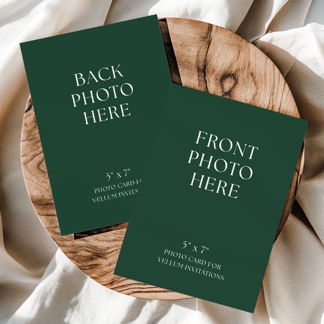 Invitación Double-Sided Photo Card for Vellum Wedding Invite (Subido por el creador)