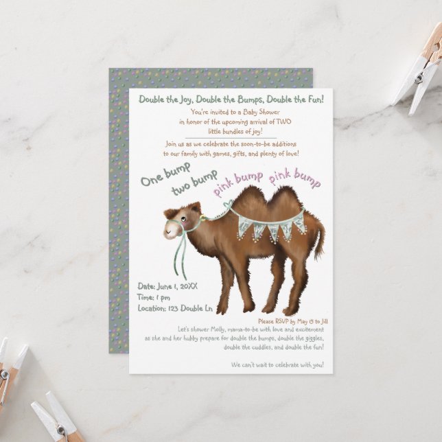 Invitación Double the Joy, Double the Love (Anverso/Reverso In Situ)