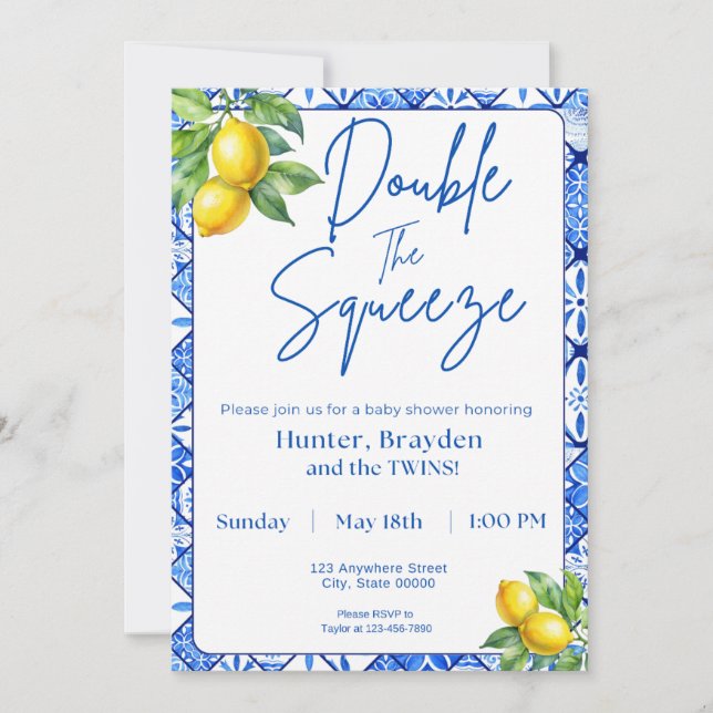 Invitación Double The Squeeze Invitation (Anverso)