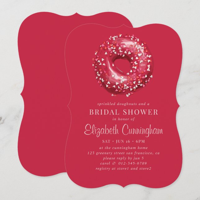 Invitación Douglas rotas y ducha nupcial (Anverso / Reverso)