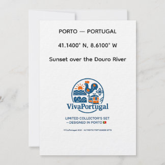 Invitación Douro Sunset Portugal Travel Art Invitation – Port