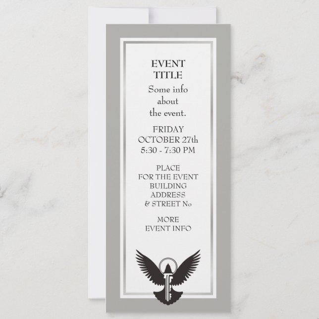 Invitación Dove con clave (Reverso)