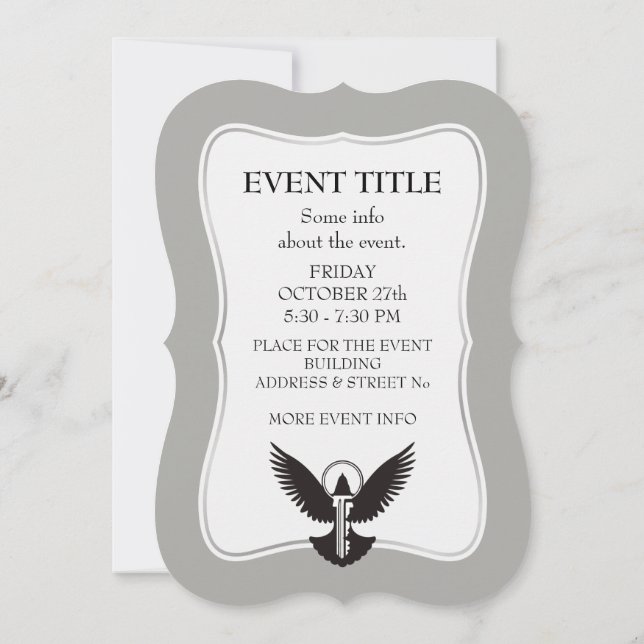 Invitación Dove con clave (Reverso)