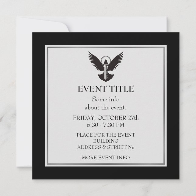 Invitación Dove con clave (Reverso)