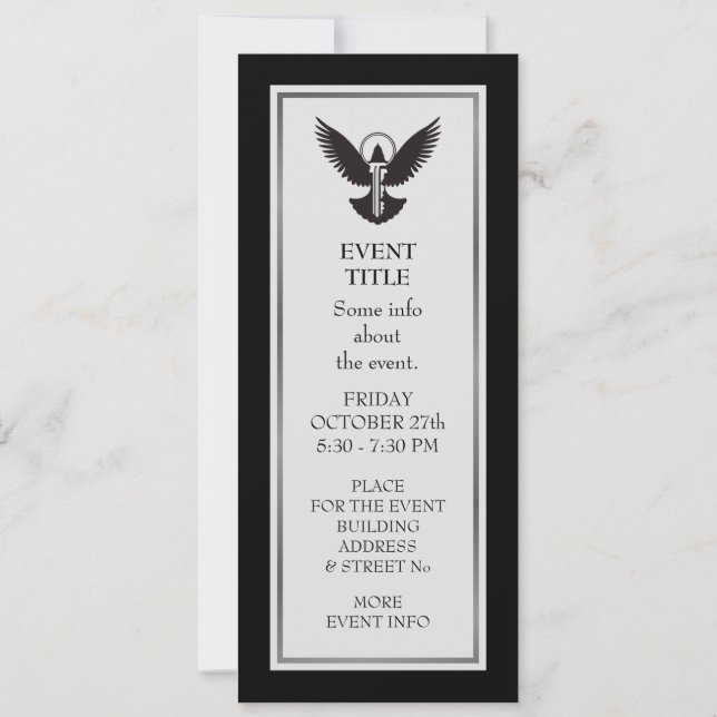 Invitación Dove con clave (Reverso)