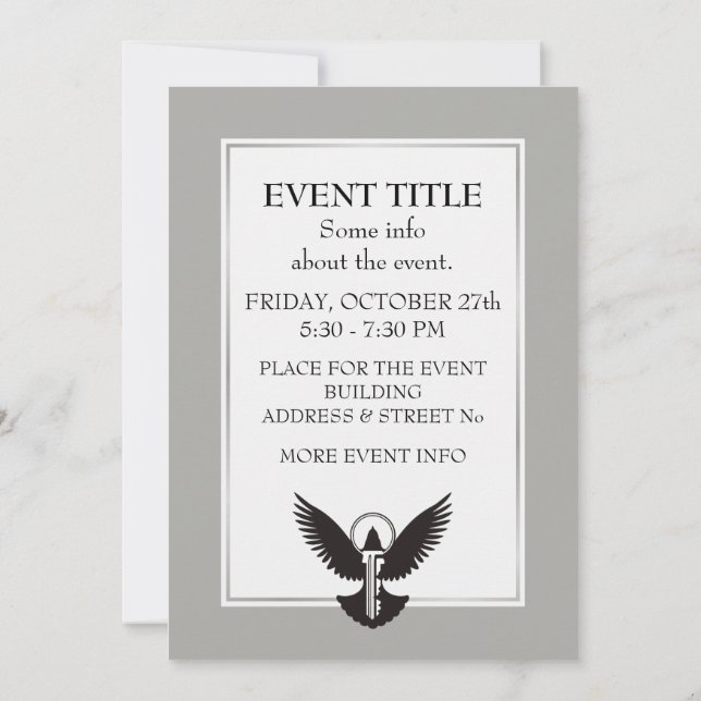 Invitación Dove con clave (Reverso)