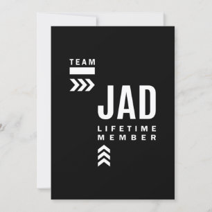 Invitación Doy de cumpleaños al nombre personalizado de Jad