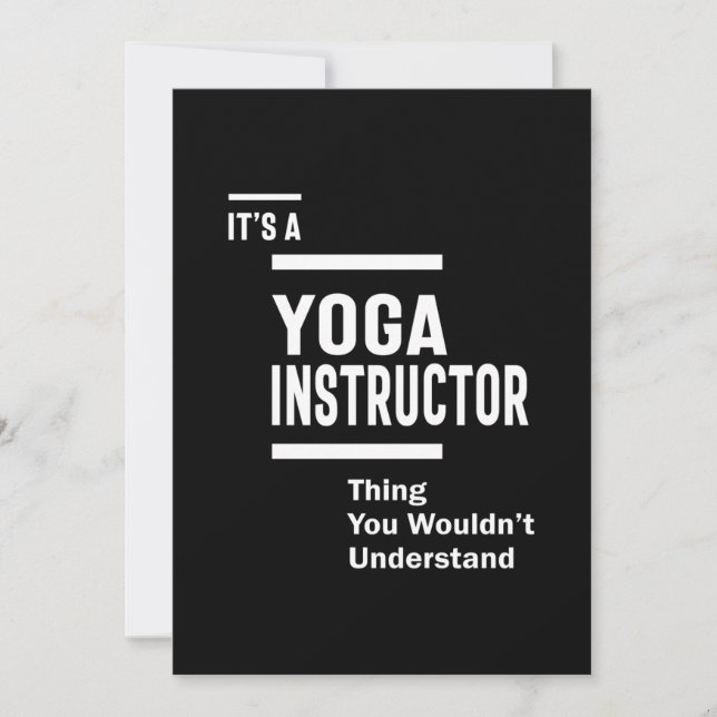 Invitación Doy el título de trabajo del instructor de yoga (Anverso)