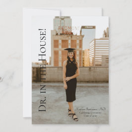 Invitación Dr. In The House Graduation Announcement