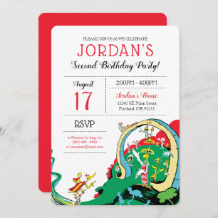 Invitación Dr. Seuss   Feliz cumpleaños para ti