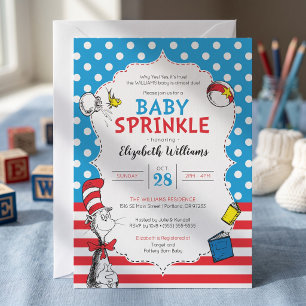 Invitación Dr. Seuss - Gato con Sombrero Baby Sprinkle