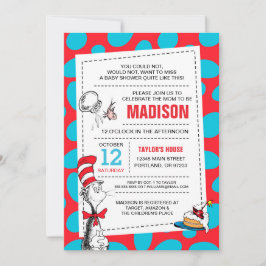 Invitación Dr. Seuss | Gato en el Baby Shower Gorra