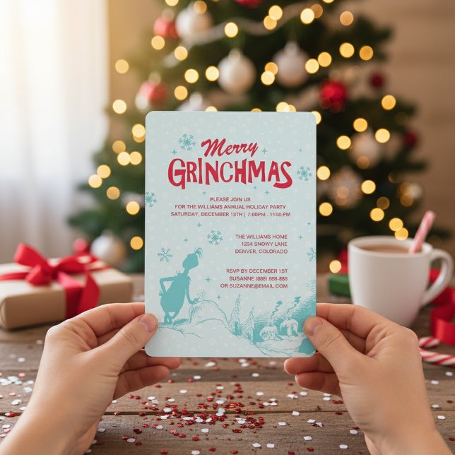 Invitación Dr. Seuss | Grinch - Fiesta Navideña (Subido por el creador)