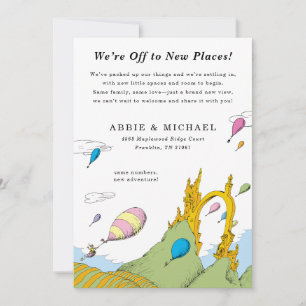Invitación Dr. Seuss - ¡Nos vamos a nuevos lugares! Nos hemos
