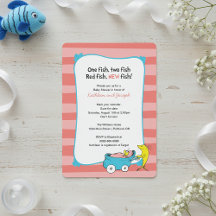 Dr. Seuss | Un pez - Baby Shower de niña