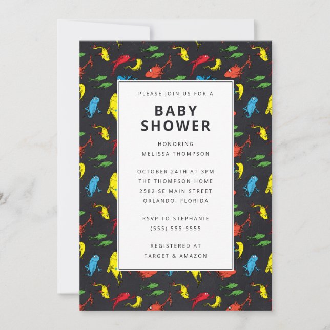 Invitación Dr. Seuss - Un pez, dos peces | Baby Shower (Anverso)