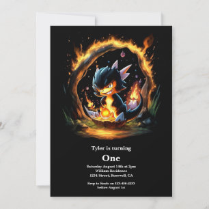 Invitación Dragón 1er cumpleaños