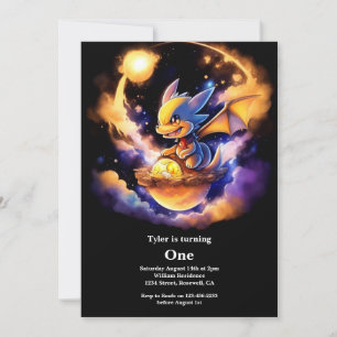 Invitación Dragón 1er cumpleaños