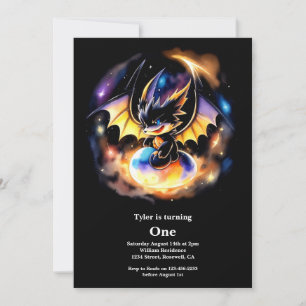 Invitación Dragón 1er cumpleaños