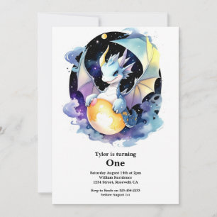 Invitación Dragón 1er cumpleaños