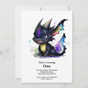 Invitación Dragón 1er cumpleaños