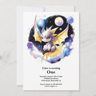 Invitación Dragón 1er cumpleaños