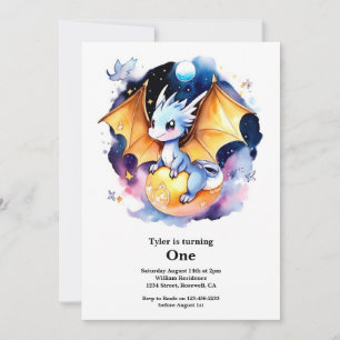 Invitación Dragón 1er cumpleaños