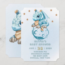 Dragon Aquamarine Astroid Boy Baby Shower