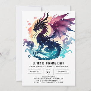 Invitación Dragón artesano Cumpleaños Impreso