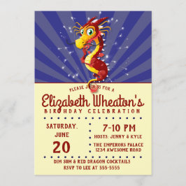 Invitación Dragón chino de Año Nuevo
