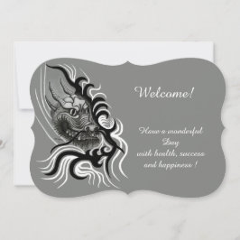 Invitación Dragón chino en tatuaje