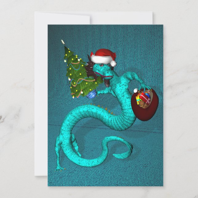 Invitación Dragón cian (Anverso)