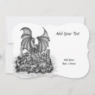 Invitación Dragón con zombi