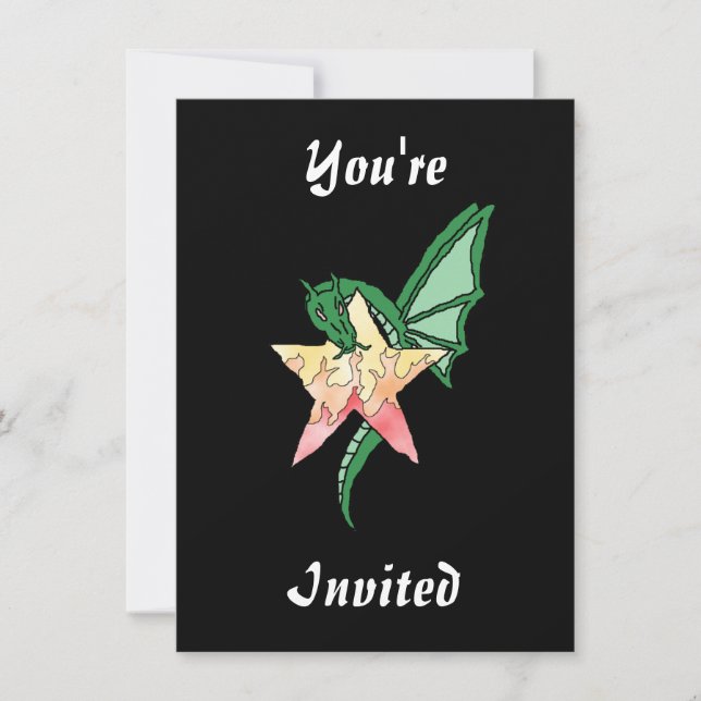 Invitación Dragón de fuego (Anverso)