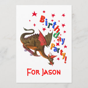 Invitación Dragón del cumpleaños