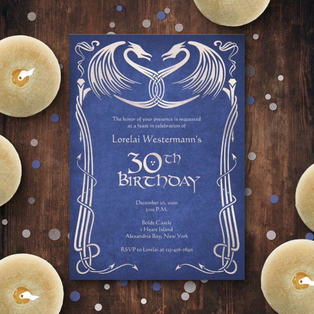 Invitación Dragón del Viking Celta 30 cumpleaños (Subido por el creador)